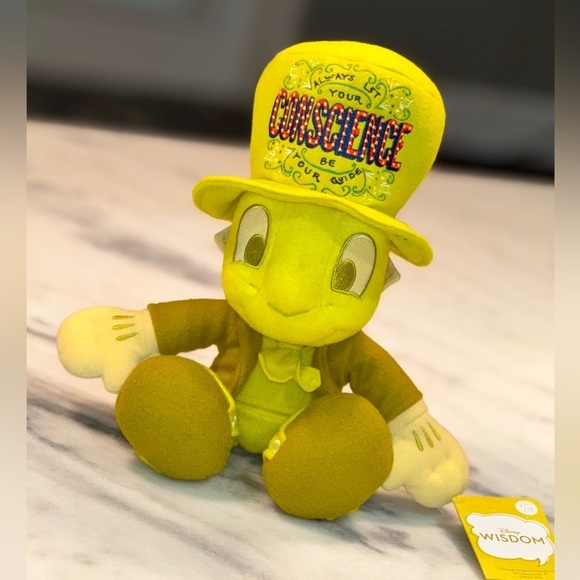 Disney Other - Disney Wisdom Collection July JIMINY CRICKET Pinocchio Plush Limited 7 Of 12 NWT